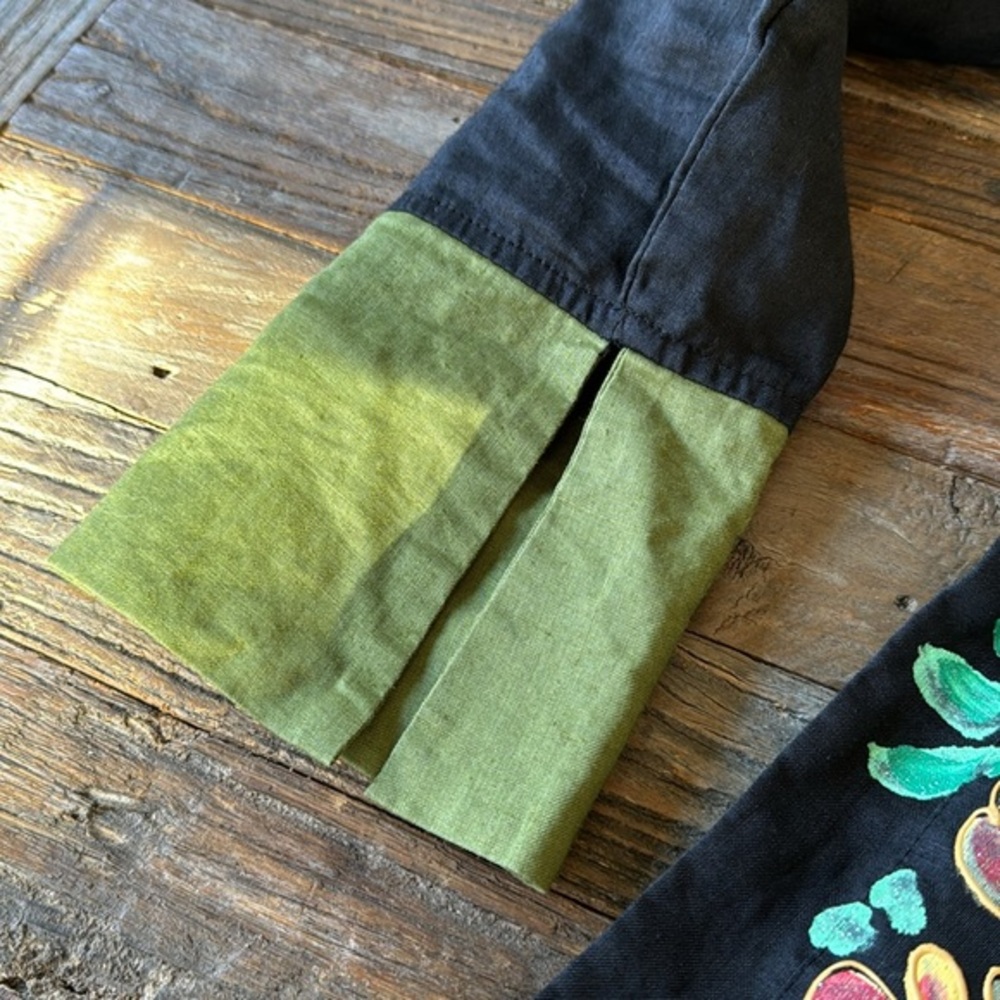 Balizza hand painted cotton trench artisan made‎ EUC size small - Picture 11 of 12